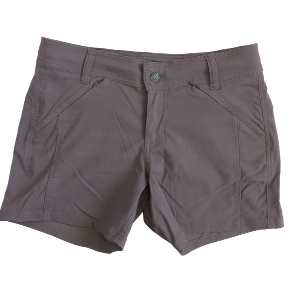 Prana Pants - prAna Hallena Shorts Moonrock Gray Outdoor Hiking Sz 6 Nylon Moisture Resistant
